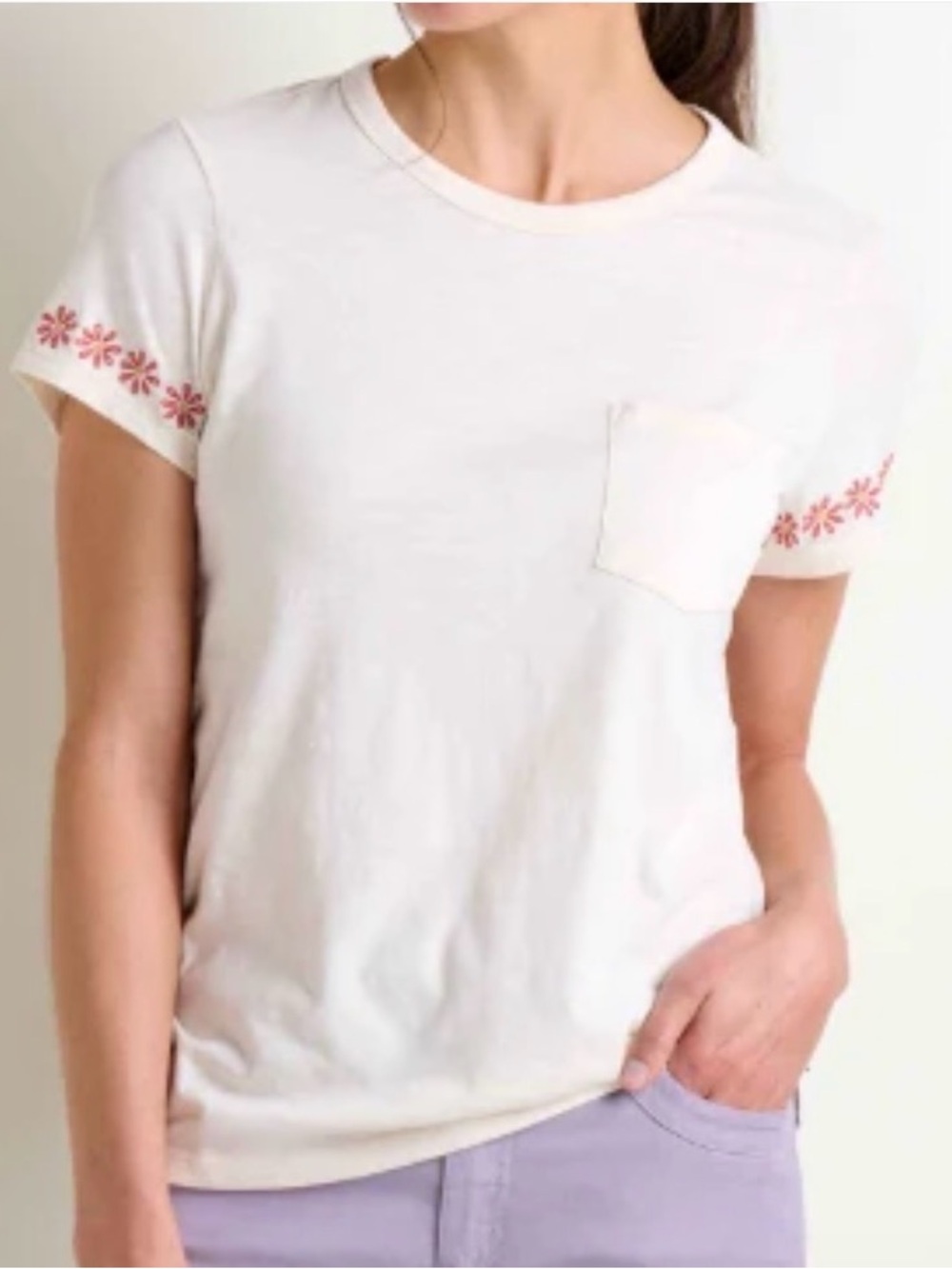 Toad & Co Orgainic Cotton Embroidered Tee - Picture 8 of 12